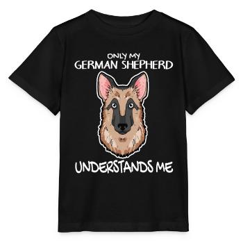Deutscher Schäferhund - Stanley/Stella Kinder T-Shirt MINI CREATOR  - Schwarz - Vorne - Mikhail (115cm)