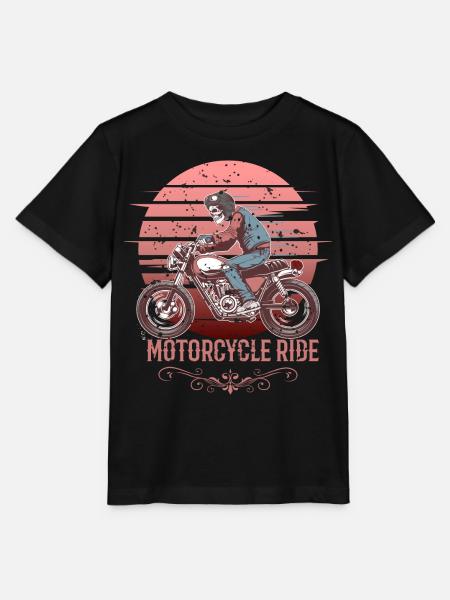 Motorradfahrer - Stanley/Stella Kinder T-Shirt MINI CREATOR - Schwarz
