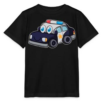 Polizeiauto - Stanley/Stella Kinder T-Shirt MINI CREATOR  - Schwarz - Vorne - Mikhail (115cm)