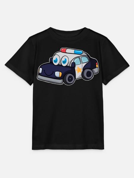 Polizeiauto - Stanley/Stella Kinder T-Shirt MINI CREATOR  - Schwarz
