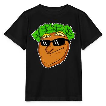 Cool schnitzel with sunglasses - Stanley/Stella MINI CREATOR Kids’ T-Shirt - black - Front - Mikhail (115cm)