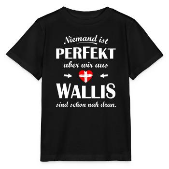 Kanton Wallis Schweiz - Stanley/Stella Kinder T-Shirt MINI CREATOR  - Schwarz - Vorne - Mikhail (115cm)