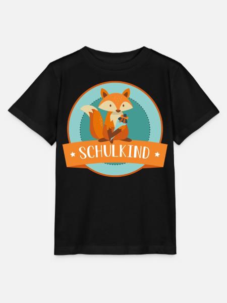 Schulkind - schlauer Fuchs - Schulbeginn - Stanley/Stella Kinder T-Shirt MINI CREATOR - Schwarz