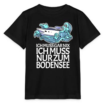 Bodensee - Stanley/Stella Kinder T-Shirt MINI CREATOR  - Schwarz - Vorne - Mikhail (115cm)