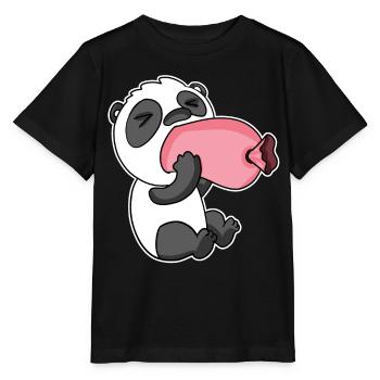 Panda mit Wurst - Stanley/Stella Kinder T-Shirt MINI CREATOR  - Schwarz - Vorne - Mikhail (115cm)