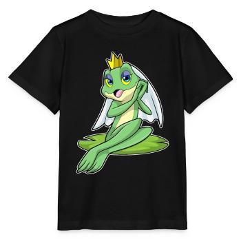 Frosch Braut Schleier Hochzeit - Stanley/Stella Kinder T-Shirt MINI CREATOR  - Schwarz - Vorne - Mikhail (115cm)