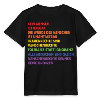 Menschrechte Gleichheit Gleichberechtigung - Stanley/Stella Kinder T-Shirt MINI CREATOR  - Schwarz - Vorne - Mikhail (115cm)