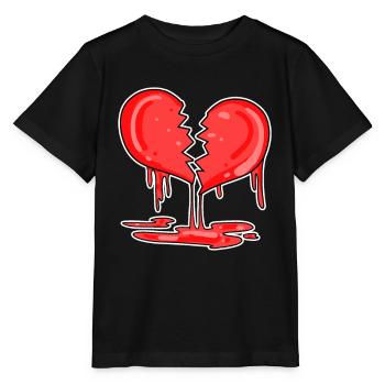 Cœur brisé - T-shirt bio MINI CREATOR Stanley/Stella Enfant - noir - Devant - Mikhail (115cm)