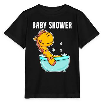 Baby Shower Giraffe Badewanne - Stanley/Stella Kinder T-Shirt MINI CREATOR  - Schwarz - Vorne - Mikhail (115cm)