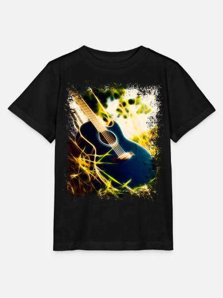 Gitarre im Gras - Stanley/Stella Kinder T-Shirt MINI CREATOR  - Schwarz