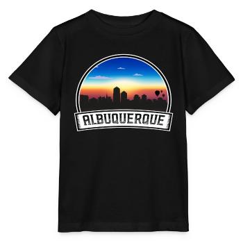 Albuquerque Nouveau-Mexique USA Skyline Vintage Sunset - T-shirt bio MINI CREATOR Stanley/Stella Enfant - noir - Devant - Mikhail (115cm)