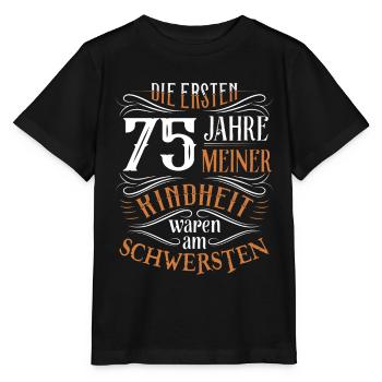 75. Geburtstag Kindheit Lustig - Stanley/Stella Kinder T-Shirt MINI CREATOR  - Schwarz - Vorne - Mikhail (115cm)