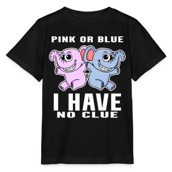 Pink Or Blue - Baby Announcement - Stanley/Stella MINI CREATOR Kids’ T-Shirt - black - Front - Mikhail (115cm)