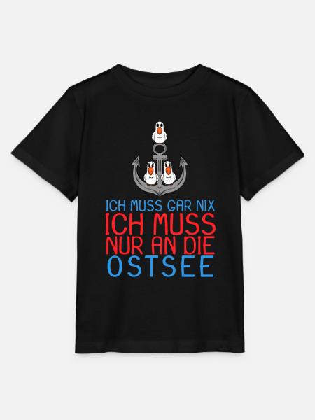 Ostsee Anker Möwe Geschenk - Stanley/Stella Kinder T-Shirt MINI CREATOR  - Schwarz