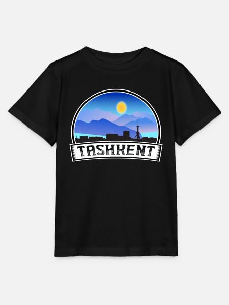 Taschkent Usbekistan Skyline Vintage Sonnenuntergang Reise - Stanley/Stella Kinder T-Shirt MINI CREATOR - Schwarz