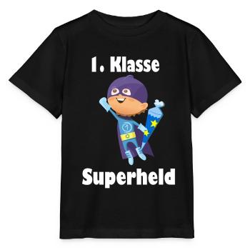 Erster Schultag Kinder Schulkind Geschenk Held - Stanley/Stella Kinder T-Shirt MINI CREATOR  - Schwarz - Vorne - Mikhail (115cm)