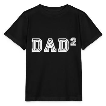 Dad 2 Dad of Two Children Father's Day - Stanley/Stella MINI CREATOR Kids’ T-Shirt - black - Front - Mikhail (115cm)