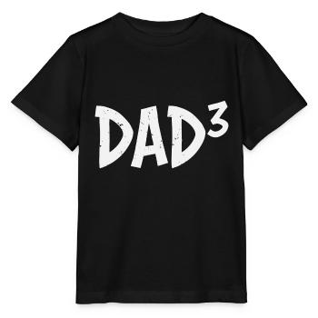 Dad 3 Dad of Three Children Father's Day - Stanley/Stella MINI CREATOR Kids’ T-Shirt - black - Front - Mikhail (115cm)