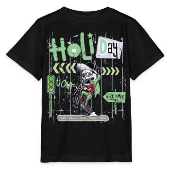 Tour du parc de vélo - T-shirt bio MINI CREATOR Stanley/Stella Enfant - noir - Devant - Mikhail (115cm)