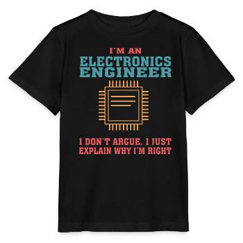 Funny Electronics Engineering Quote for Electronic - Stanley/Stella MINI CREATOR Kids’ T-Shirt - black - Front - Mikhail (115cm)