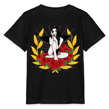 Devilish Devil Woman Satan's Roast Devil - Stanley/Stella MINI CREATOR Kids’ T-Shirt - black - Front - Mikhail (115cm)