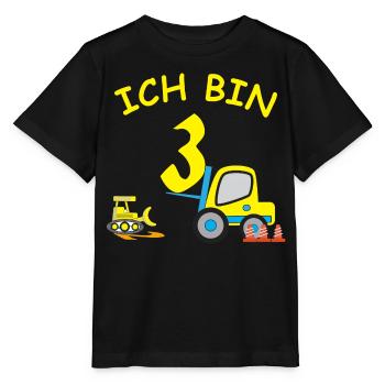 Ich bin 3 - Stanley/Stella Kinder T-Shirt MINI CREATOR  - Schwarz - Vorne - Mikhail (115cm)