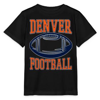 Emblème de football de Denver - T-shirt bio MINI CREATOR Stanley/Stella Enfant - noir - Devant - Mikhail (115cm)