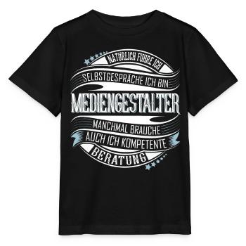 Mediengestalter - Stanley/Stella Kinder T-Shirt MINI CREATOR  - Schwarz - Vorne - Mikhail (115cm)