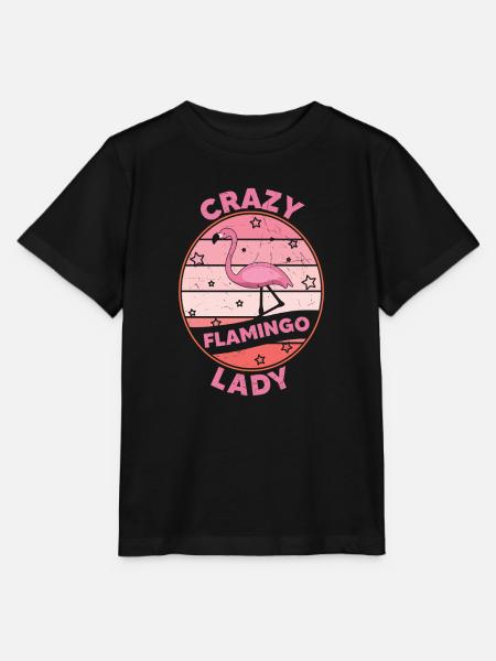 Crazy Flamingo Lady Flamingo Design - Stanley/Stella Kinder T-Shirt MINI CREATOR - Schwarz