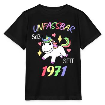 1971 - Jahrgang 1971 - Stanley/Stella Kinder T-Shirt MINI CREATOR  - Schwarz - Vorne - Mikhail (115cm)