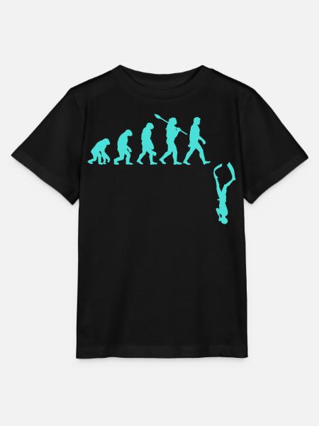 Evolution des Freitauchens - Stanley/Stella Kinder T-Shirt MINI CREATOR - Schwarz