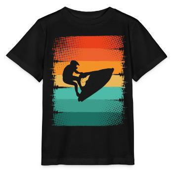 Jetski - Stanley/Stella Kinder T-Shirt MINI CREATOR  - Schwarz - Vorne - Mikhail (115cm)
