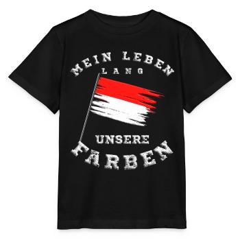 ROT Weiße Flagge - Stanley/Stella Kinder T-Shirt MINI CREATOR  - Schwarz - Vorne - Mikhail (115cm)