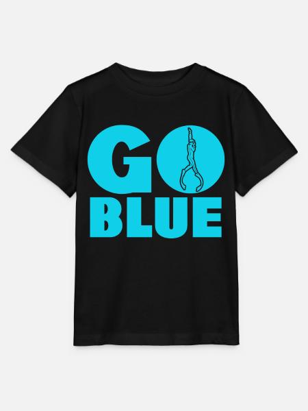 Go Blue - Apnoe Freitauchen - Stanley/Stella Kinder T-Shirt MINI CREATOR - Schwarz