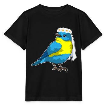 Vogel Braut Blumenkranz Hochzeit - Stanley/Stella Kinder T-Shirt MINI CREATOR  - Schwarz - Vorne - Mikhail (115cm)