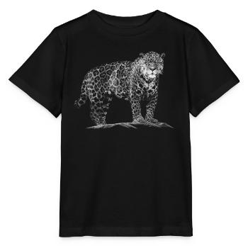Léopard - T-shirt bio MINI CREATOR Stanley/Stella Enfant - noir - Devant - Mikhail (115cm)
