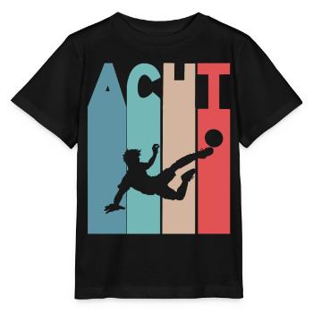 8 Jahre Kinder 8. Geburtstag Fußball - Stanley/Stella Kinder T-Shirt MINI CREATOR  - Schwarz - Vorne - Mikhail (115cm)