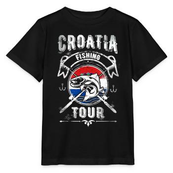 Kroatien Angel Tour Fishing Tour Angeln Angler - Stanley/Stella Kinder T-Shirt MINI CREATOR  - Schwarz - Vorne - Mikhail (115cm)