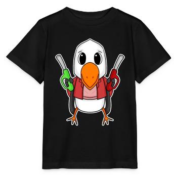Préposé à la station-service Möwe - T-shirt bio MINI CREATOR Stanley/Stella Enfant - noir - Devant - Mikhail (115cm)