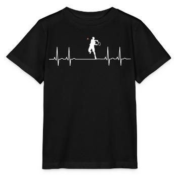 ekg tennis pulse Herzschlag Spieler Match Court as - Stanley/Stella Kinder T-Shirt MINI CREATOR  - Schwarz - Vorne - Mikhail (115cm)