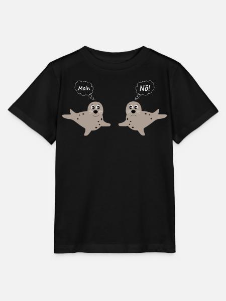Seehund Seehunde Robbe Robben Tiere - Stanley/Stella Kinder T-Shirt MINI CREATOR - Schwarz