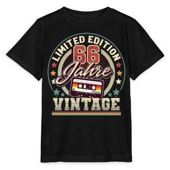 66. Geburtstag Vintage Audiokassette 66 Jahre - Stanley/Stella Kinder T-Shirt MINI CREATOR  - Schwarz - Vorne - Mikhail (115cm)
