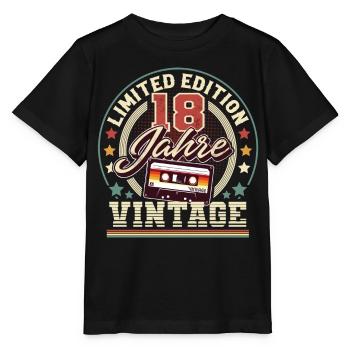 18. Geburtstag Vintage Audiokassette 18 Jahre - Stanley/Stella Kinder T-Shirt MINI CREATOR  - Schwarz - Vorne - Mikhail (115cm)