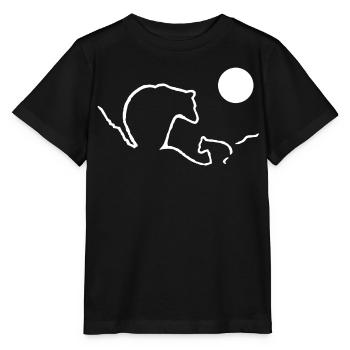 Mom bear and cub - Stanley/Stella MINI CREATOR Kids’ T-Shirt - black - Front - Mikhail (115cm)