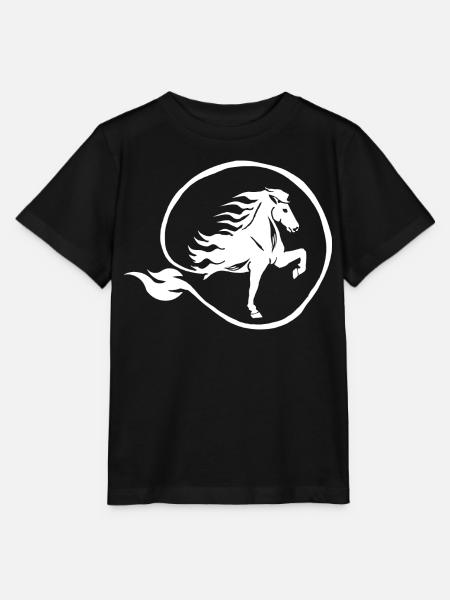 Islandpferd Flammen Tölt Feuerpferd - Stanley/Stella Kinder T-Shirt MINI CREATOR - Schwarz