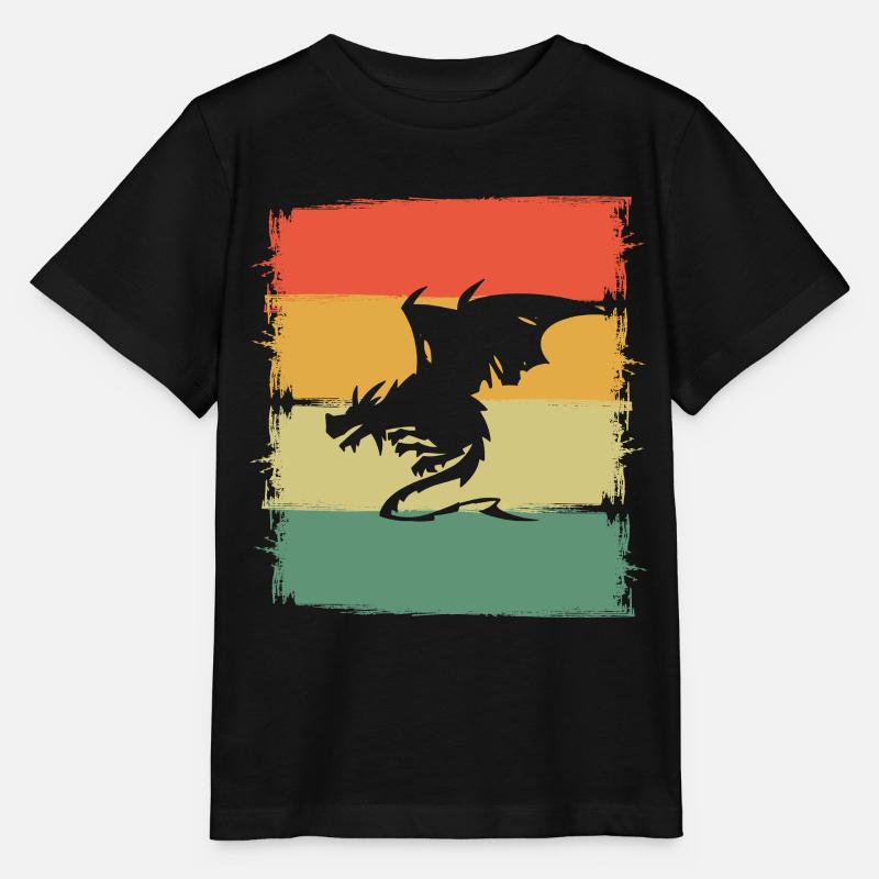 Drache Drachen - Stanley/Stella Kinder T-Shirt MINI CREATOR - Schwarz