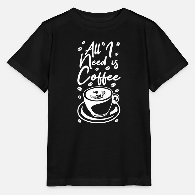 Funny coffee saying - Stanley/Stella MINI CREATOR Kids’ T-Shirt - black