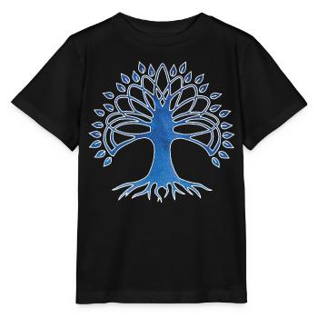 Lebensbaum und Sternenhimmel - Stanley/Stella Kinder T-Shirt MINI CREATOR  - Schwarz - Vorne - Mikhail (115cm)