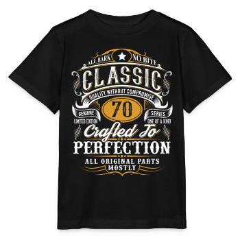 70th birthday - Stanley/Stella MINI CREATOR Kids’ T-Shirt - black - Front - Mikhail (115cm)