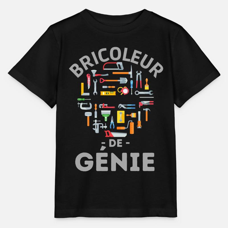 Bricoleur de génie - T-shirt bio MINI CREATOR Stanley/Stella Enfant - noir